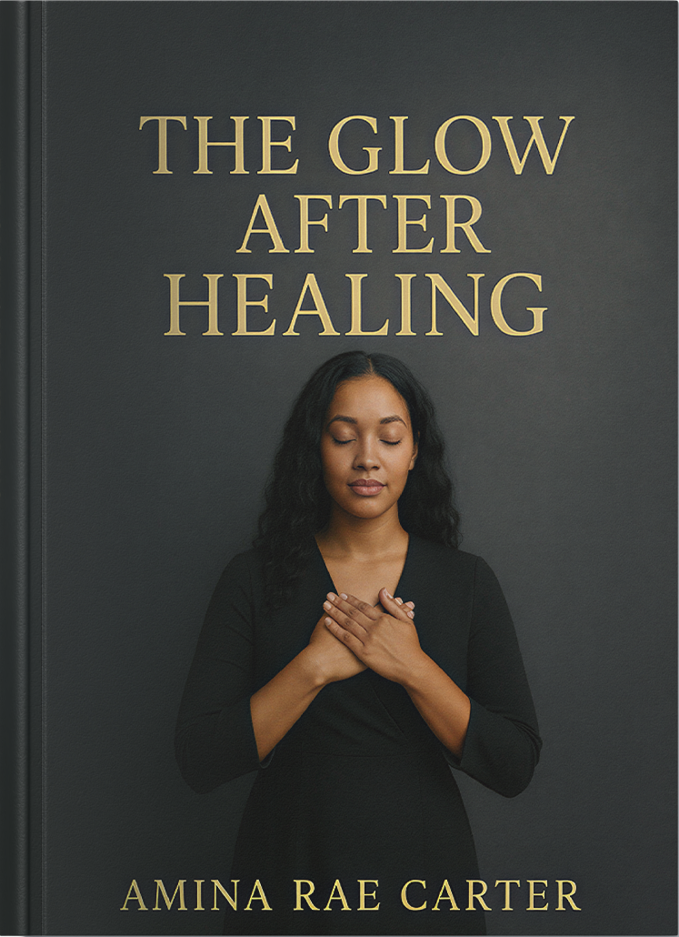 The Glow After Healing by Amina Rae Carter — book mockup